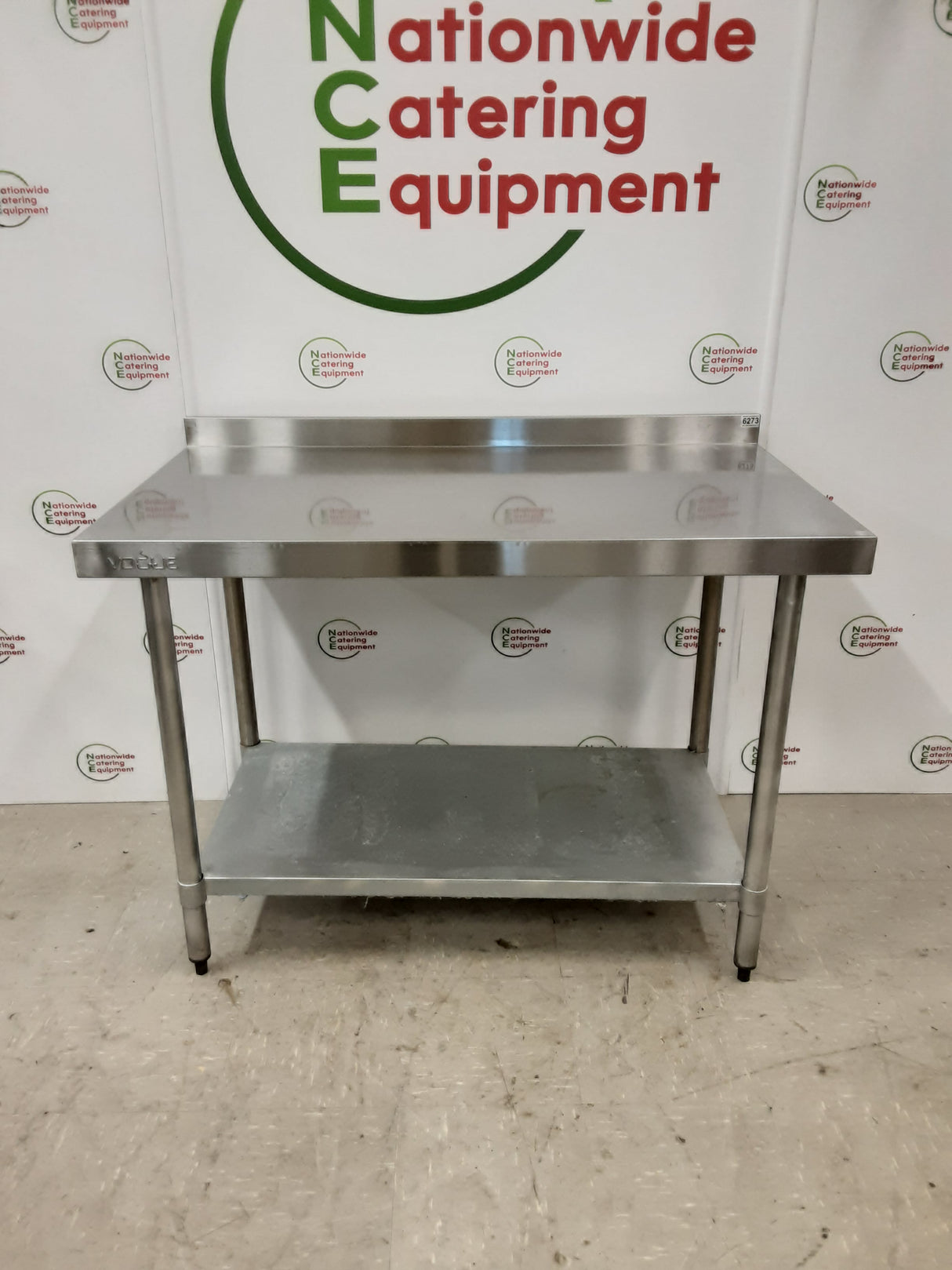 Stainless Steel Vogue Table With Upstand 120x70cm(NCE6273)