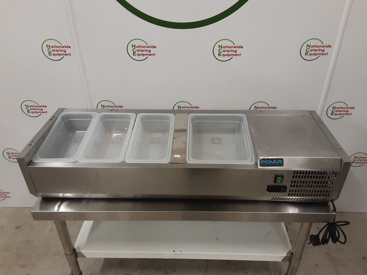 Polar Tabletop Toppings Fridge, 120cm, Gastronorm Containers Included, Model- GD875 (NCE6345)