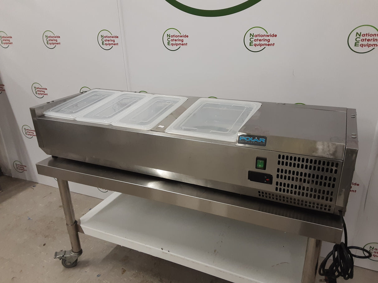 Polar Tabletop Toppings Fridge, 120cm, Gastronorm Containers Included, Model- GD875 (NCE6345)