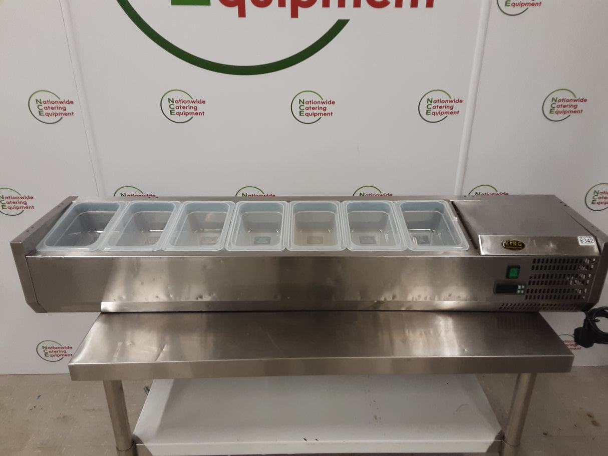 King Refrigeration 150cm Tabletop Toppings Fridge With Containers. Model- Cristal114 (NCE6342)
