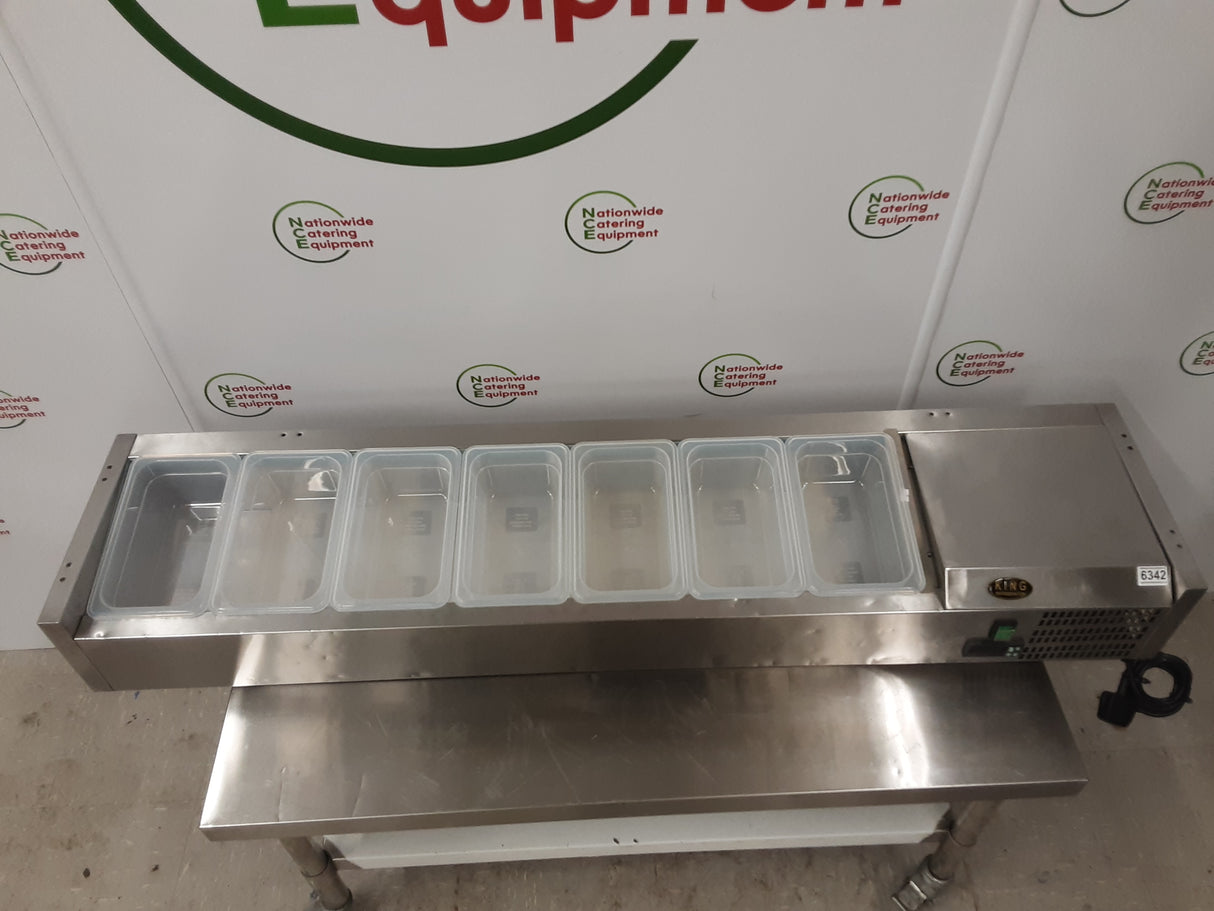 King Refrigeration 150cm Tabletop Toppings Fridge With Containers. Model- Cristal114 (NCE6342)