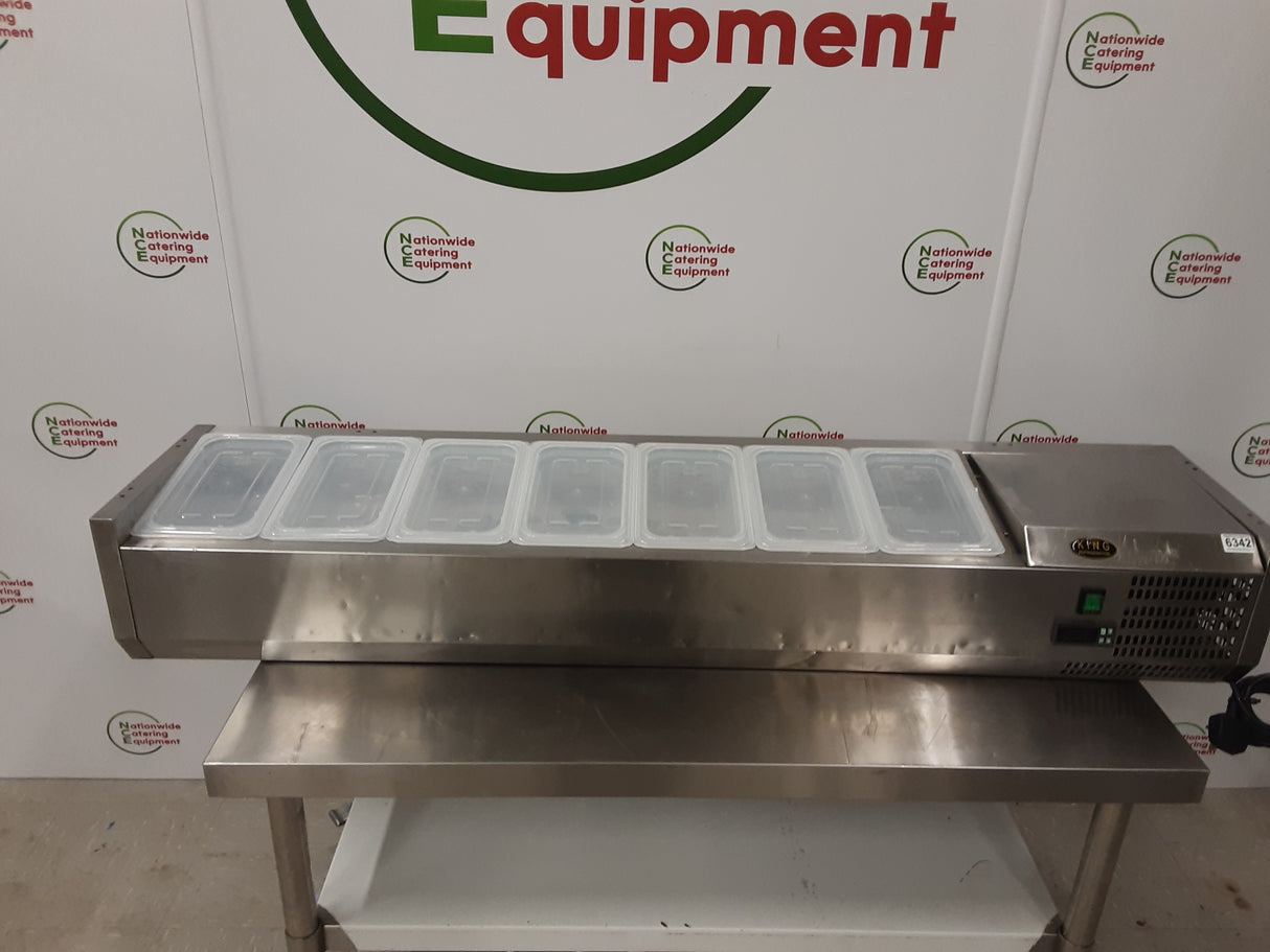 King Refrigeration 150cm Tabletop Toppings Fridge With Containers. Model- Cristal114 (NCE6342)