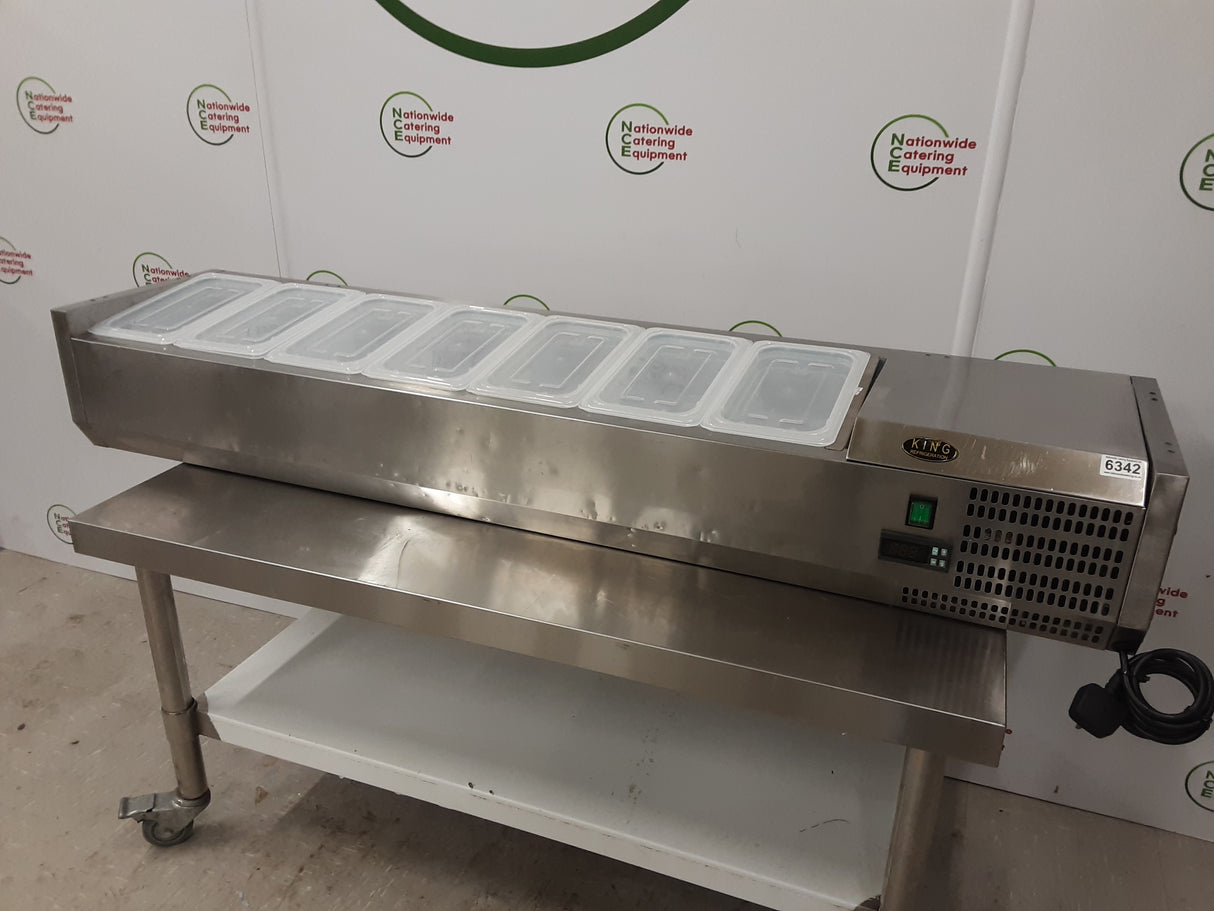 King Refrigeration 150cm Tabletop Toppings Fridge With Containers. Model- Cristal114 (NCE6342)