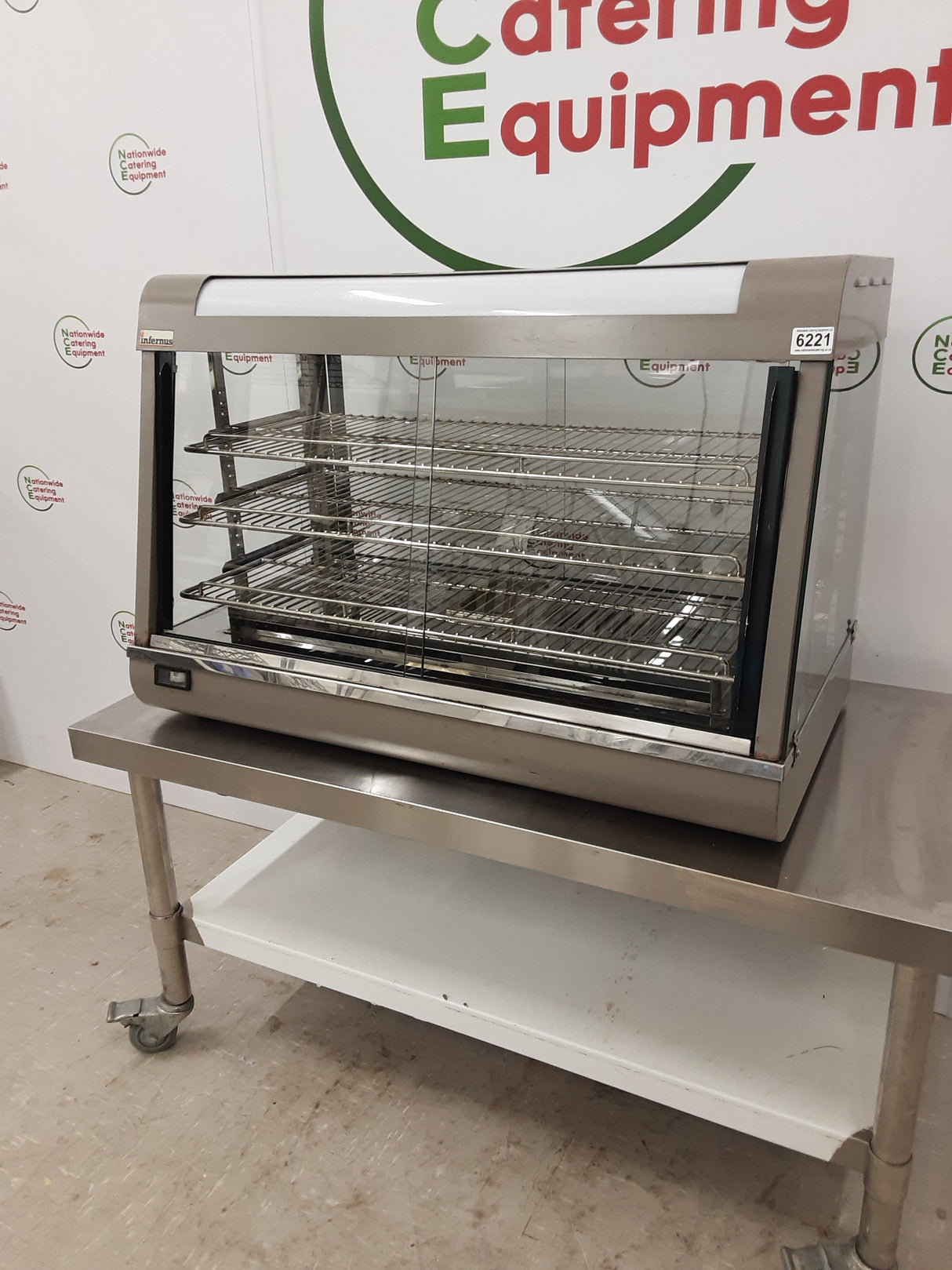 Infernus Tabletop Pie Warmer/Hot Food Display Cabinet, 13amp, Model-R-60-1 (NCE6221)