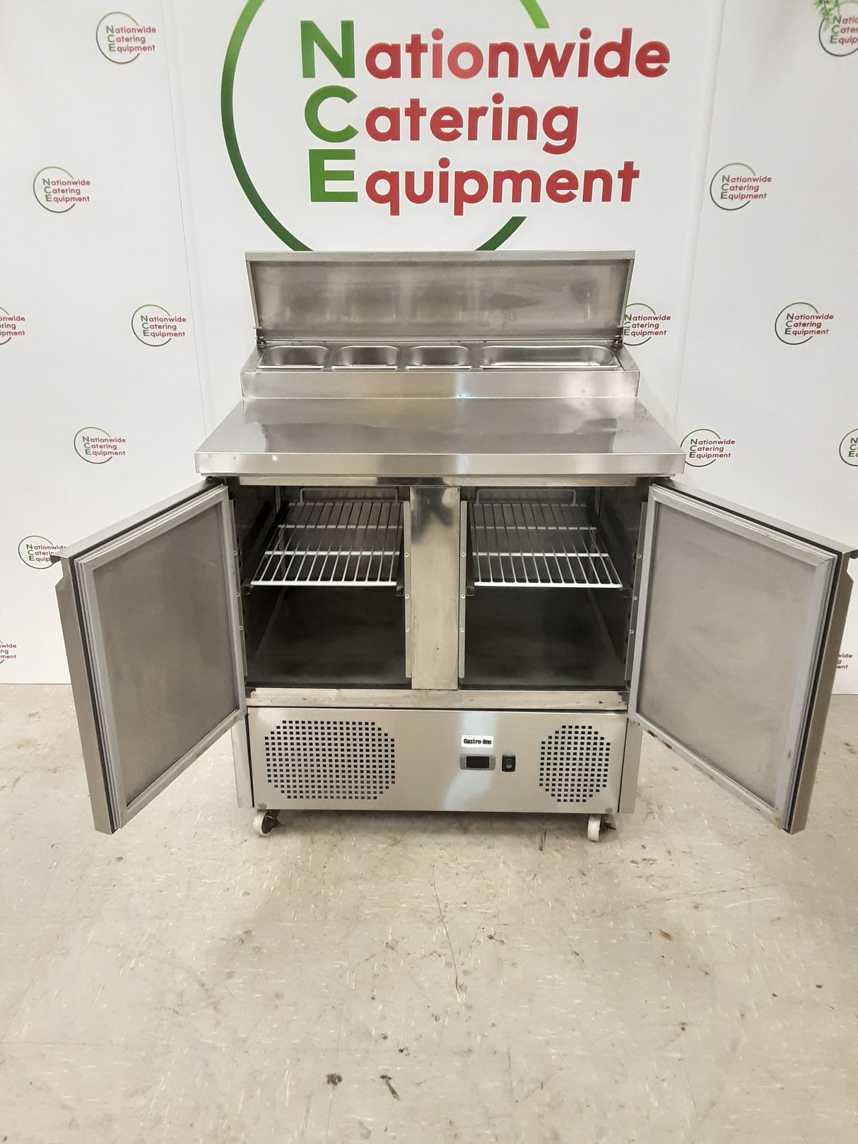 Gastroline Two Door Counter Fridge With Toppings Opening, Model- RGP046 (NCE6367)