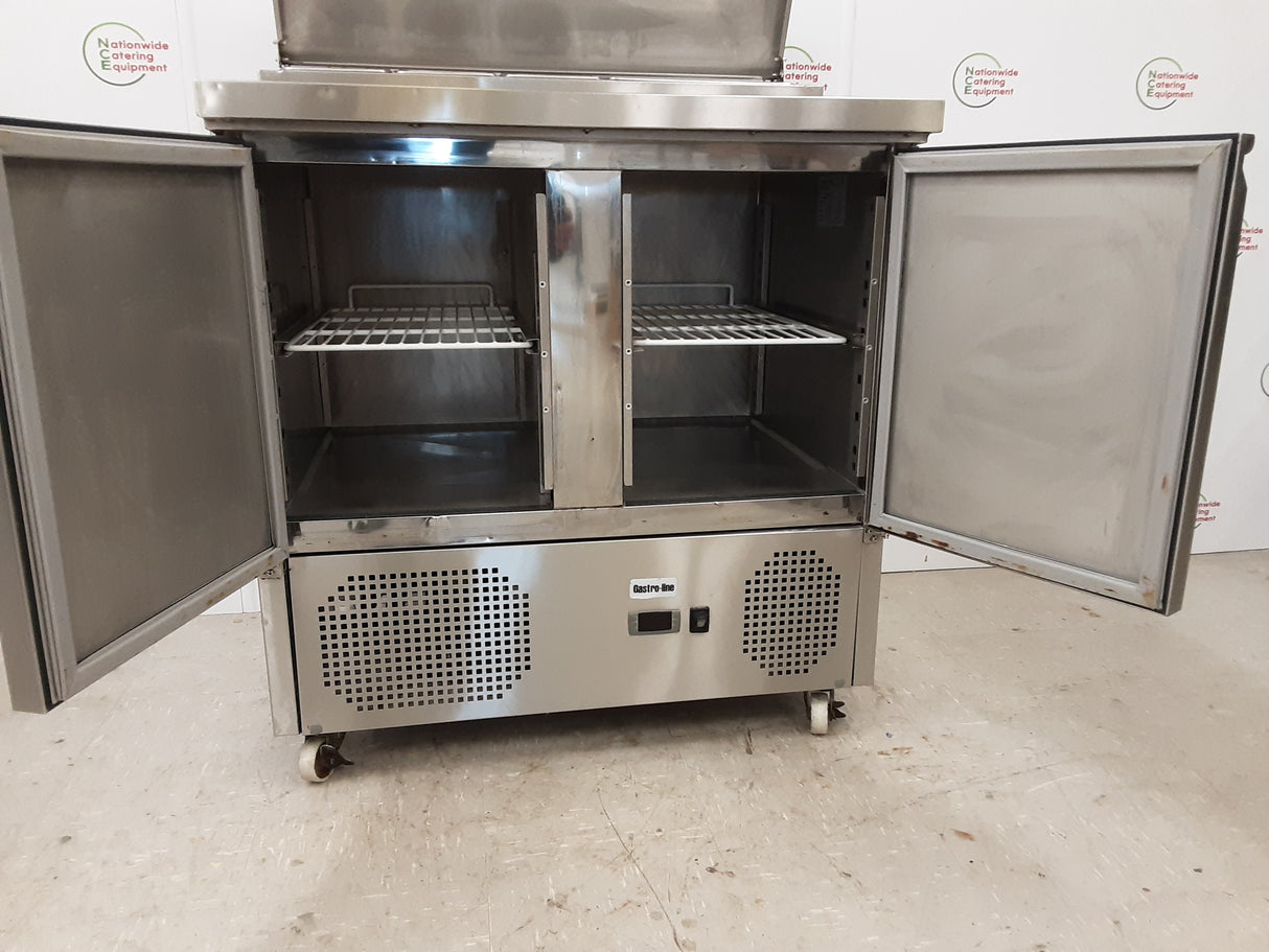 Gastroline Two Door Counter Fridge With Toppings Opening, Model- RGP046 (NCE6367)