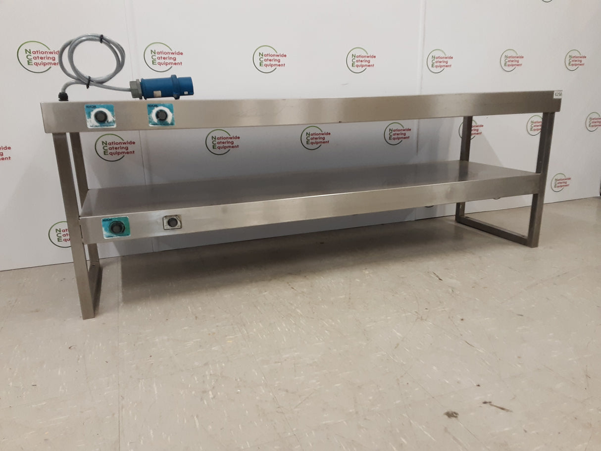 Stainless Steel Tabletop Two Tier Heated Gantry, 1ph/32amp, 170x50cm (NCE6258)