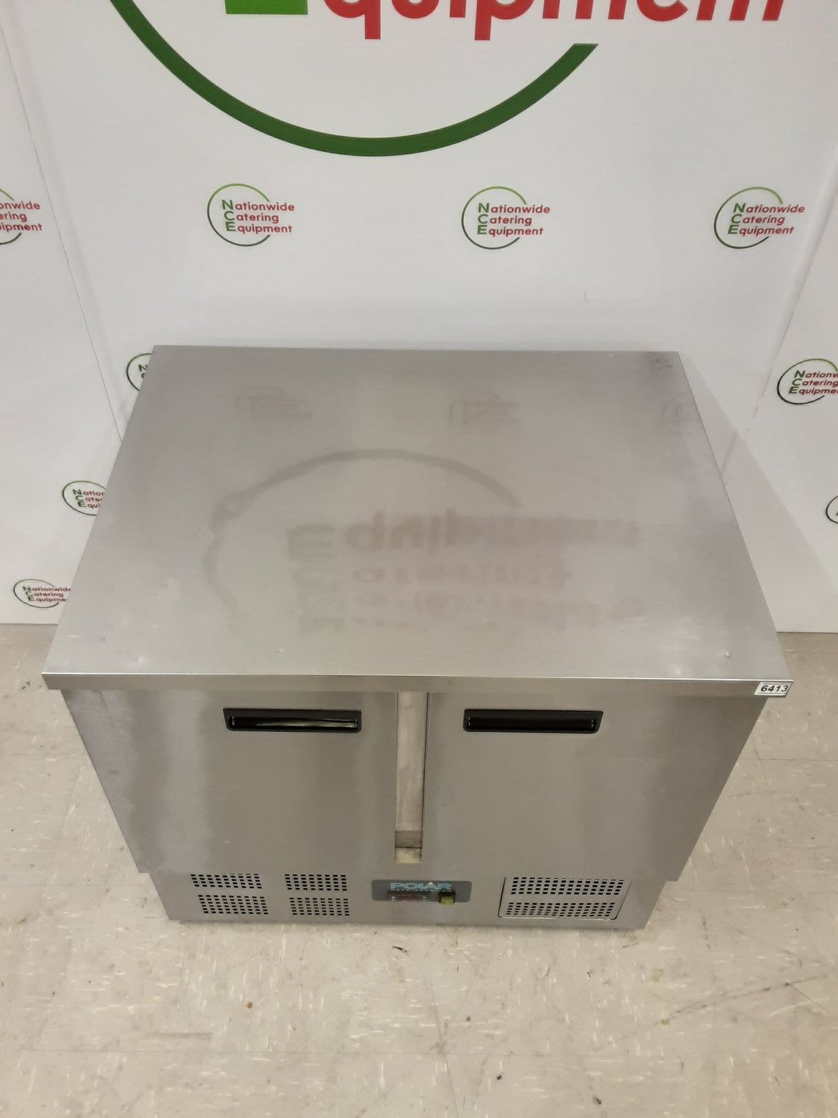 Polar Two Door Flat Counter Fridge, Model- U636 (NCE6413)