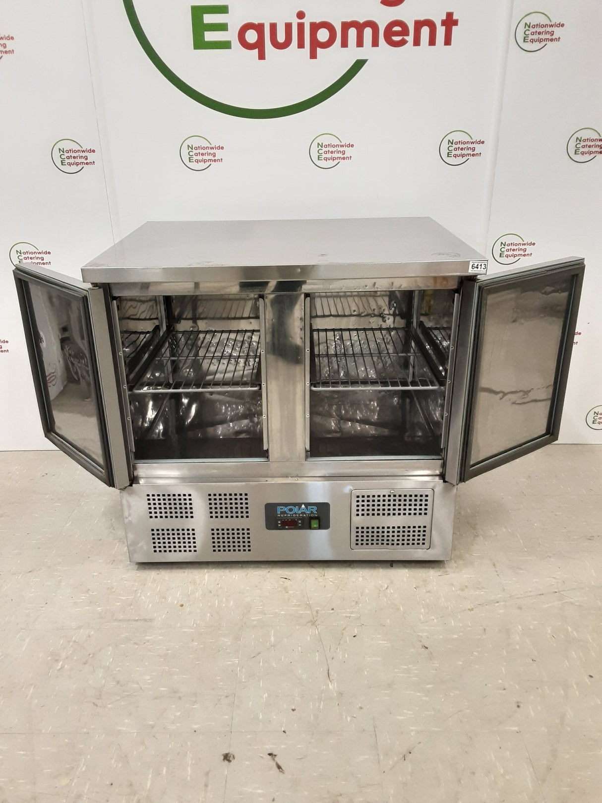 Polar Two Door Flat Counter Fridge, Model- U636 (NCE6413)