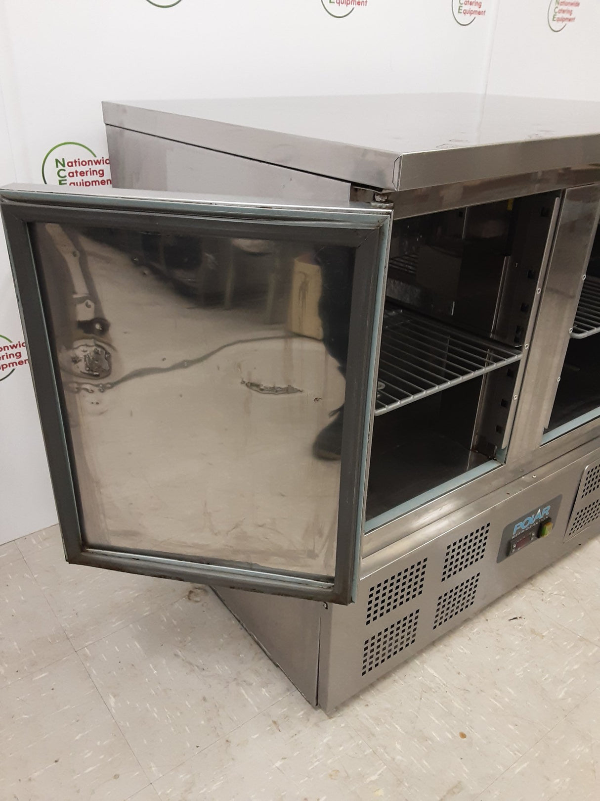 Polar Two Door Flat Counter Fridge, Model- U636 (NCE6413)