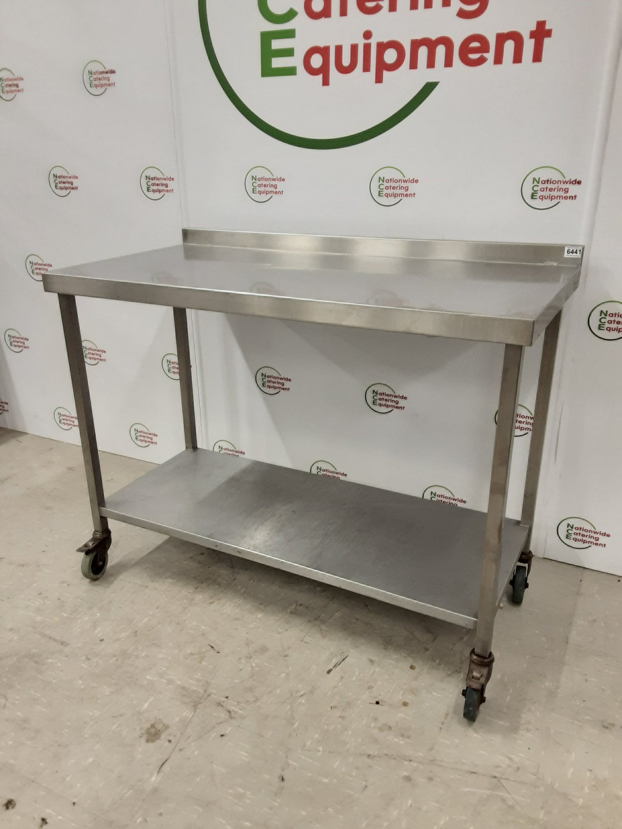 Stainless Steel Table On Wheels 120x60cm (NCE6441)