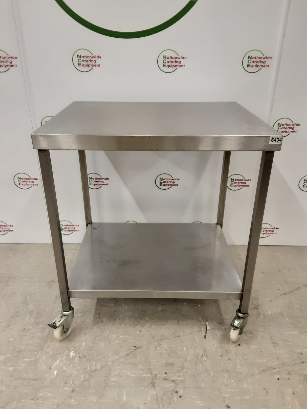 Stainless Steel Table On Wheels 80x65cm (NCE6434)
