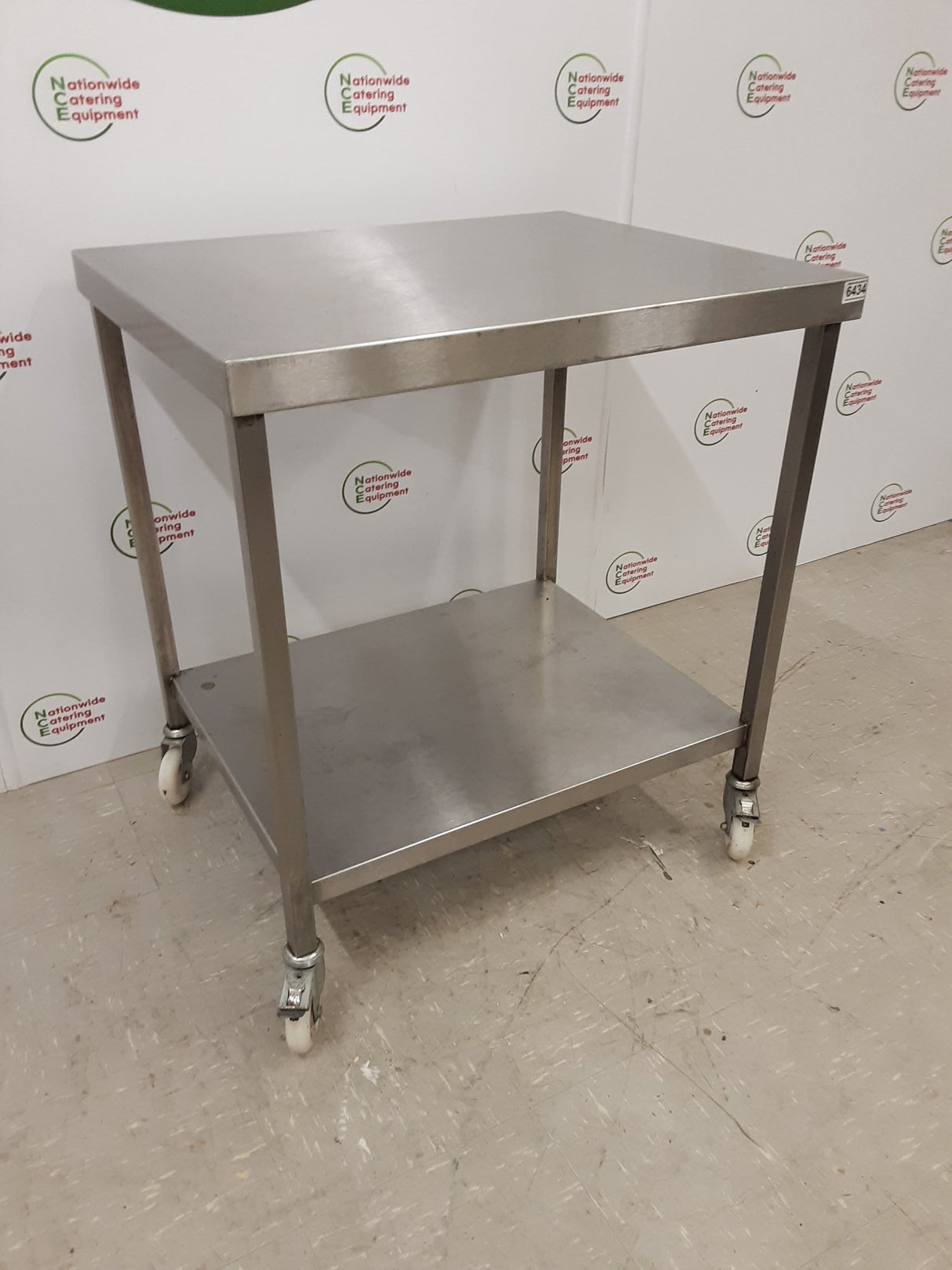Stainless Steel Table On Wheels 80x65cm (NCE6434)