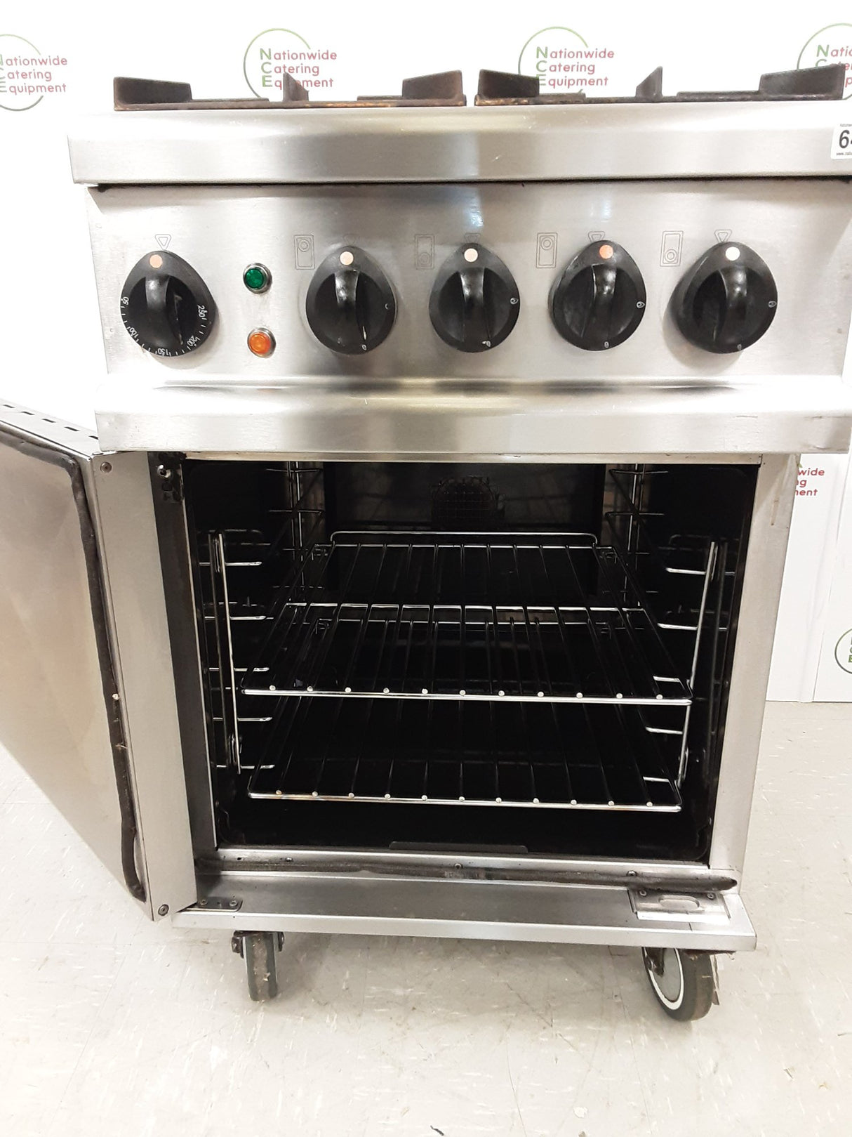 Lincat Opus Dual Fuel Four Burner Natural Gas Stove & Electric Oven (NCE6463)
