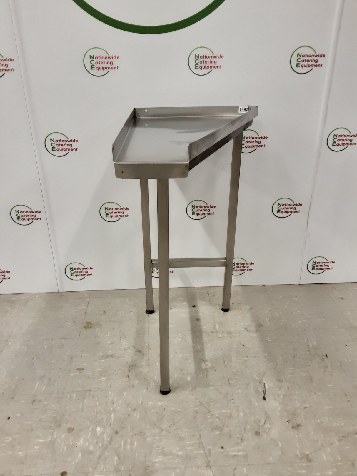 Stainless Steel Corner Table 49x74cm- Clearance (NCE6492)