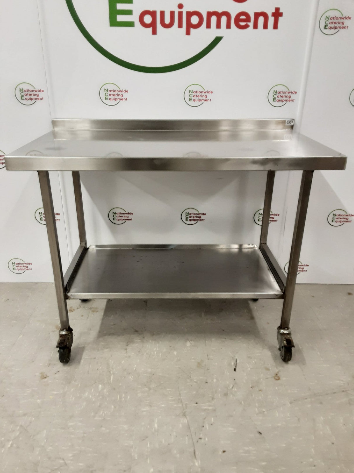 Stainless Steel Table On Wheels 120x65cm (NCE6507)