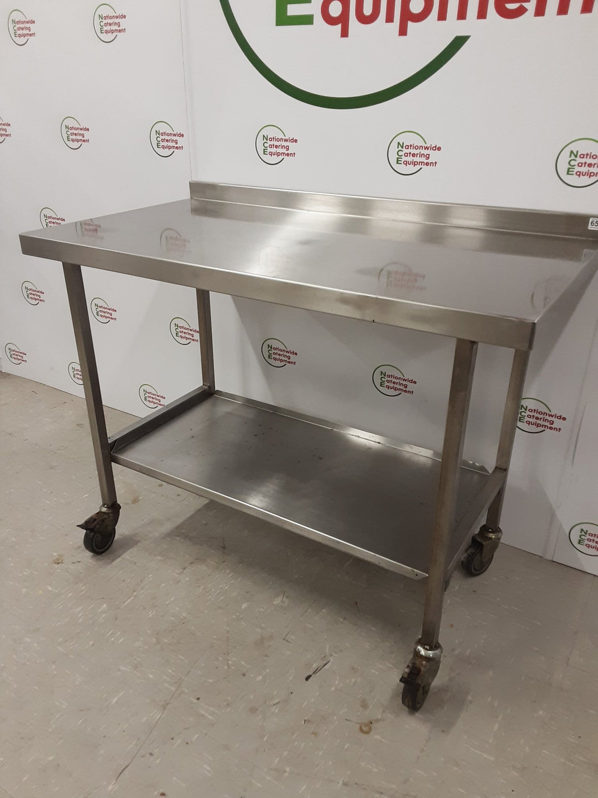 Stainless Steel Table On Wheels 120x65cm (NCE6507)