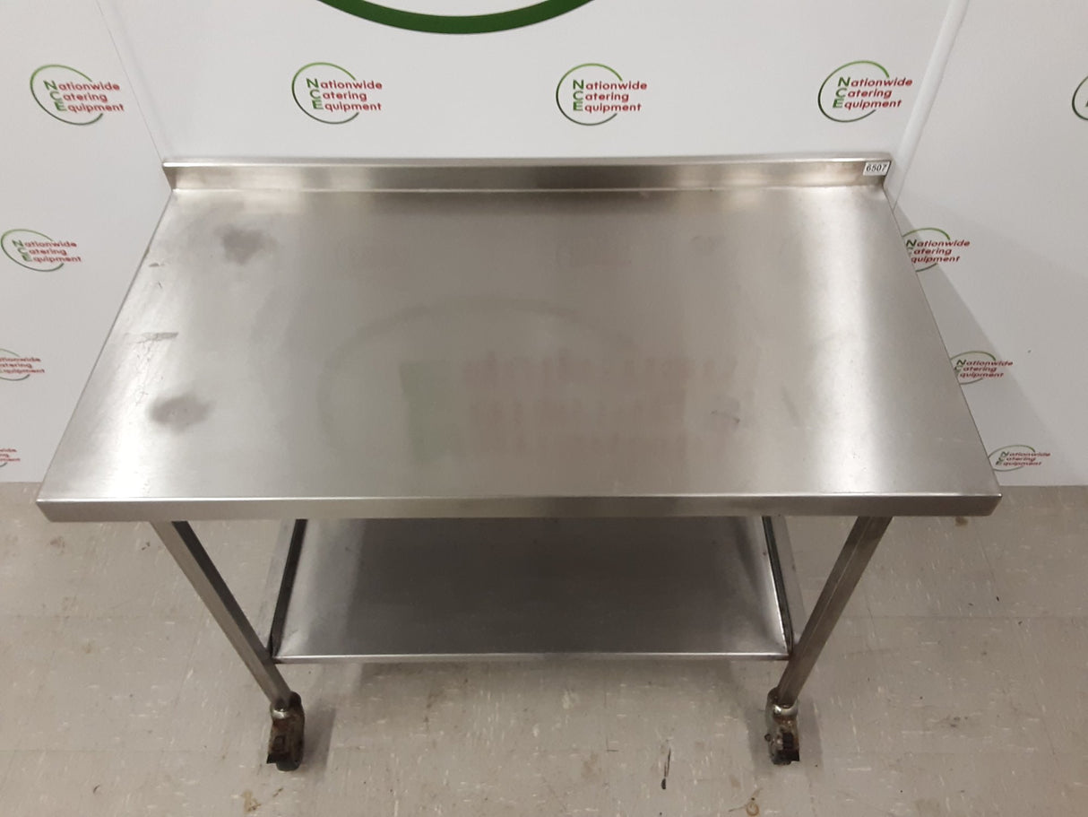 Stainless Steel Table On Wheels 120x65cm (NCE6507)