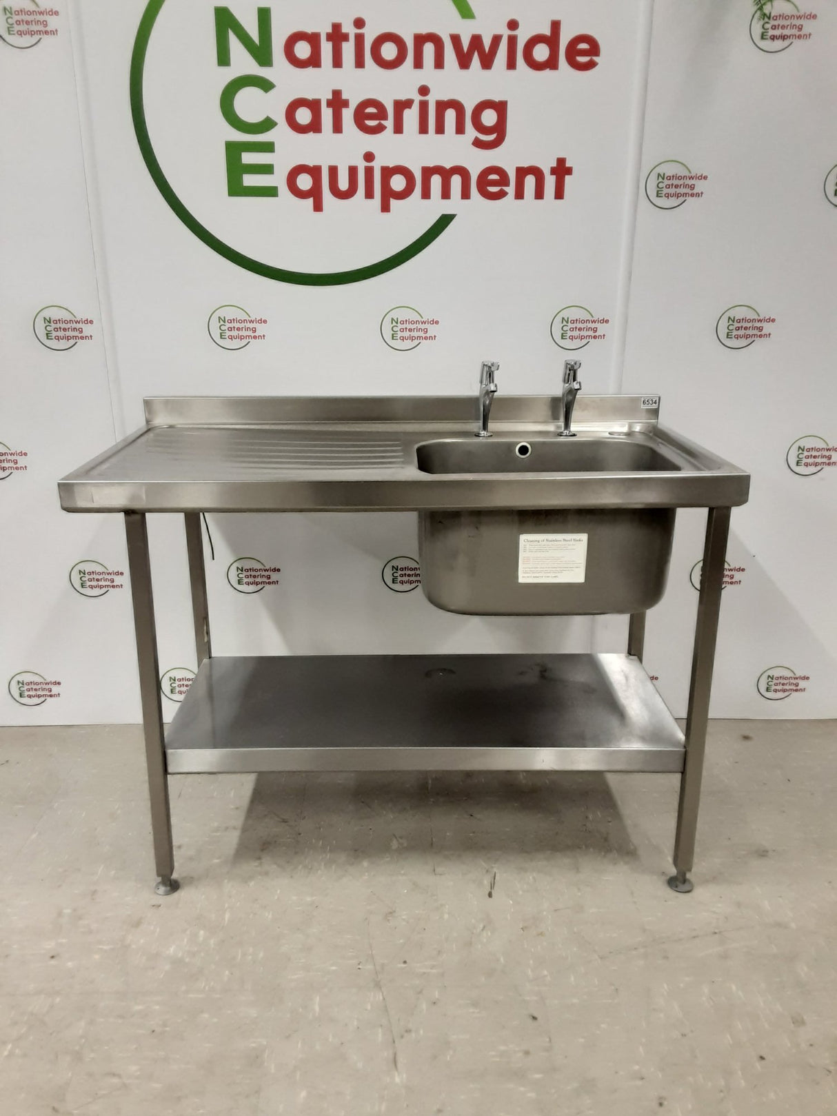 Stainless Steel Single Sink, 120x60cm (NCE6534)