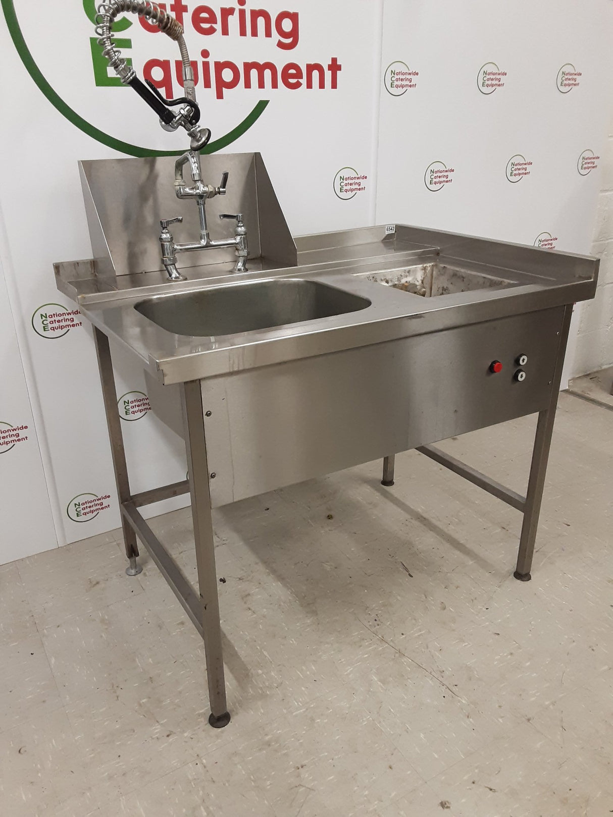 Clearance Stainless Steel Single Dishwasher Entry Sink 114cm (NCE6542)