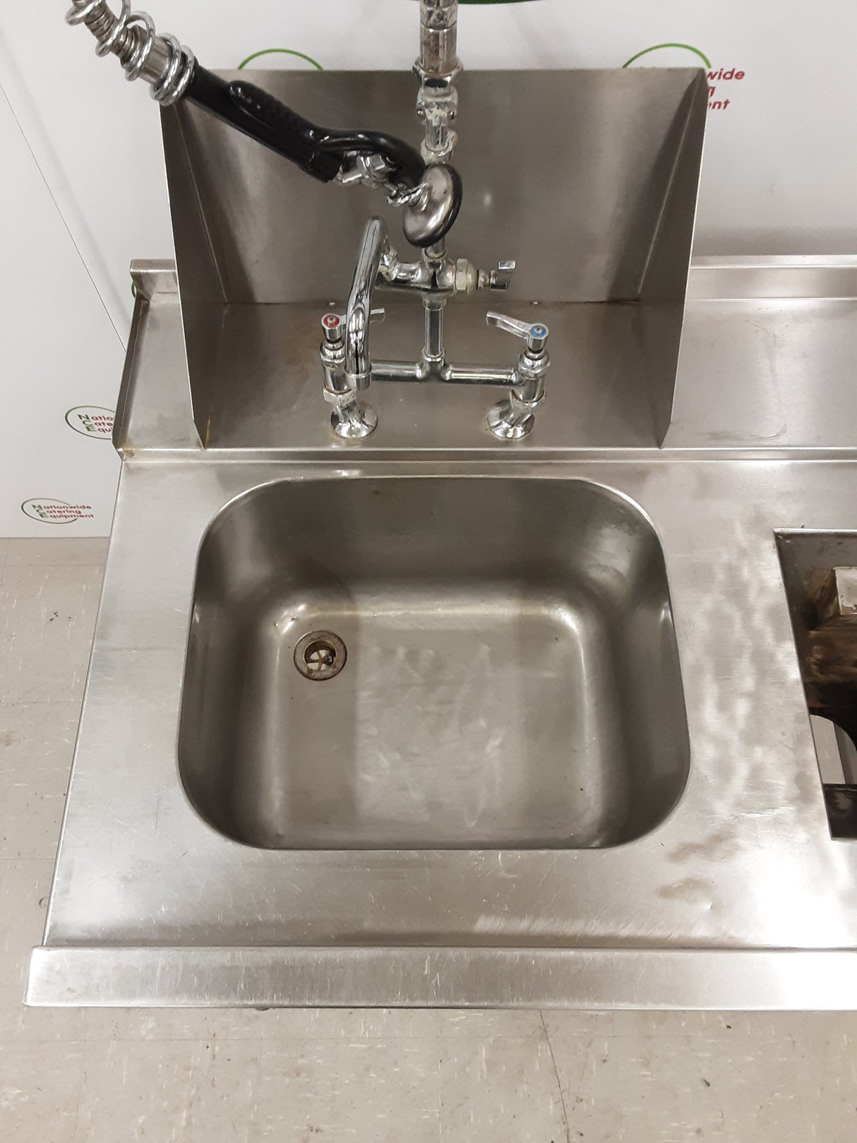 Clearance Stainless Steel Single Dishwasher Entry Sink 114cm (NCE6542)