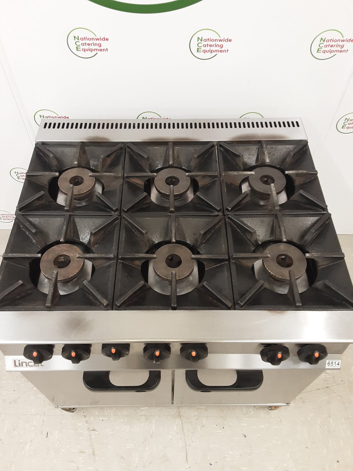Lincat Opus Duel Fuel Natural Gas Six Burner Stove & Electric Convection Oven, Model- OD8007 (NCE6514)