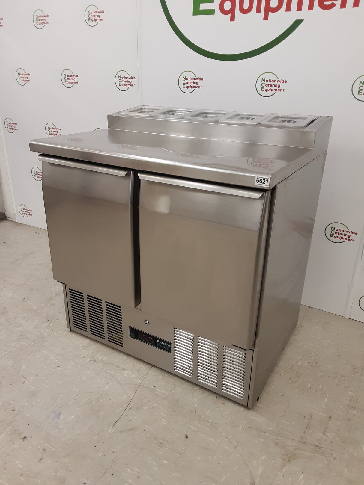 Blizzard Two Door Counter Fridge With Toppings Opening, Model- BCC2EN-ECO (NCE6621)