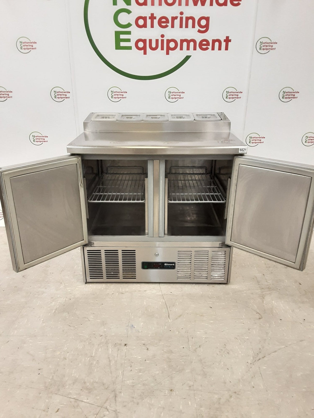 Blizzard Two Door Counter Fridge With Toppings Opening, Model- BCC2EN-ECO (NCE6621)