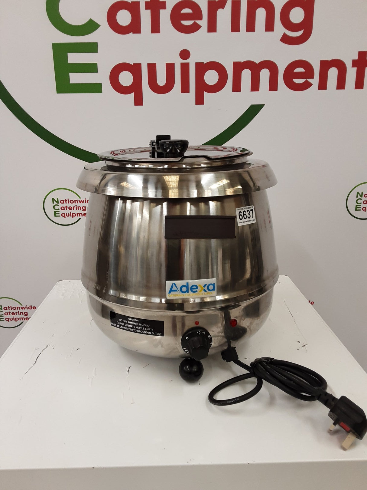 Adexa Chrome 10L Soup Kettle, Model- SB-6000S (NCE6637)