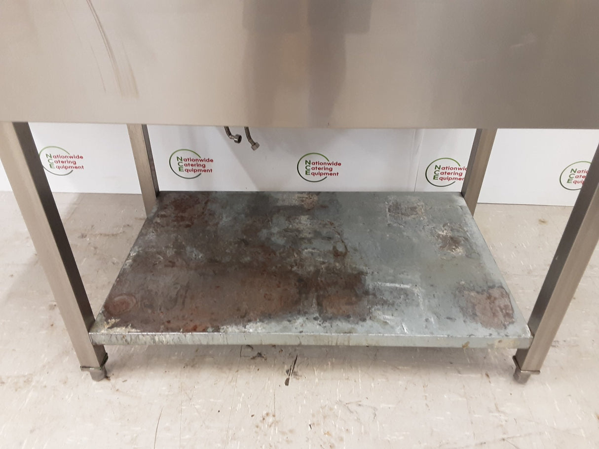 Stainless Steel Double Dishwasher Sink With Pre-Wash Spray 160x70cm (NCE6654)