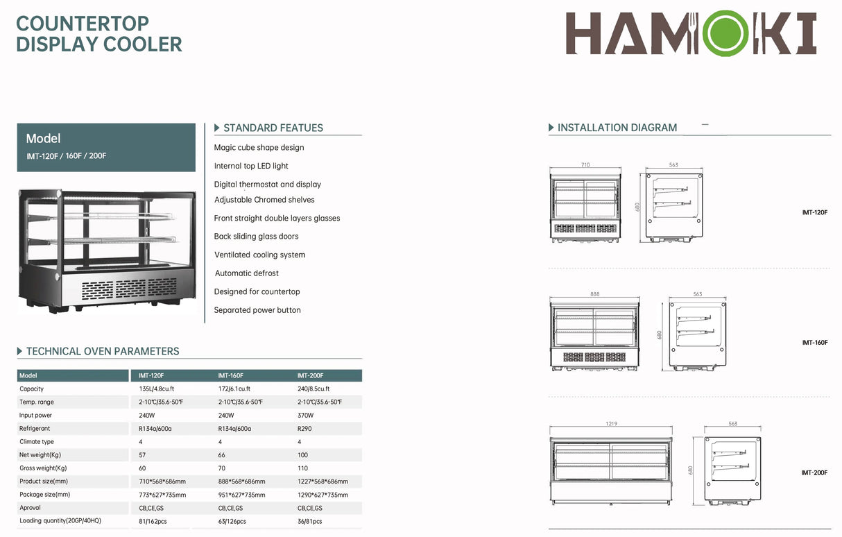 Hamoki 120L Countertop Display Fridge (NCE5637)