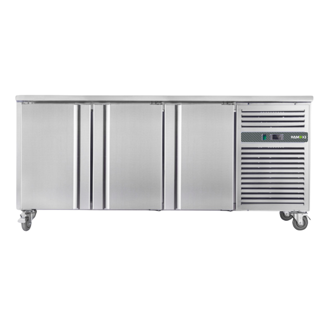 Hamoki Three Door Flat Counter Freezer, 180cm, Model- GN3100BT (NCE5258)