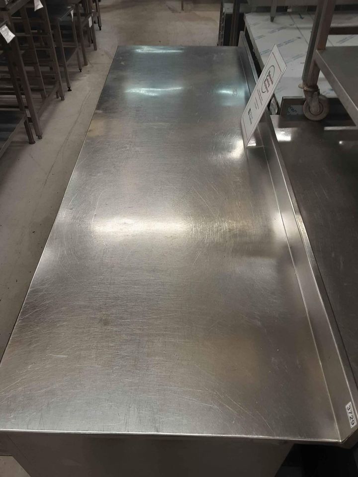 Stainless Steel Three Door Cupboard with Racking, 210cm (NCE3729)