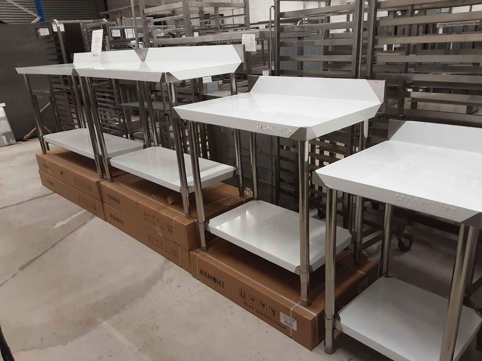 Hamoki Stainless Steel Table with Upstand And Lower Shelf, 120cmx60cm, Model IMT-126B (NCE4170)