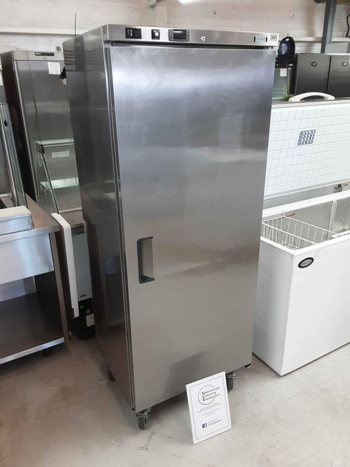 Stainless Steel Sharp ELX Single Upright Freezer. 400L (3081)