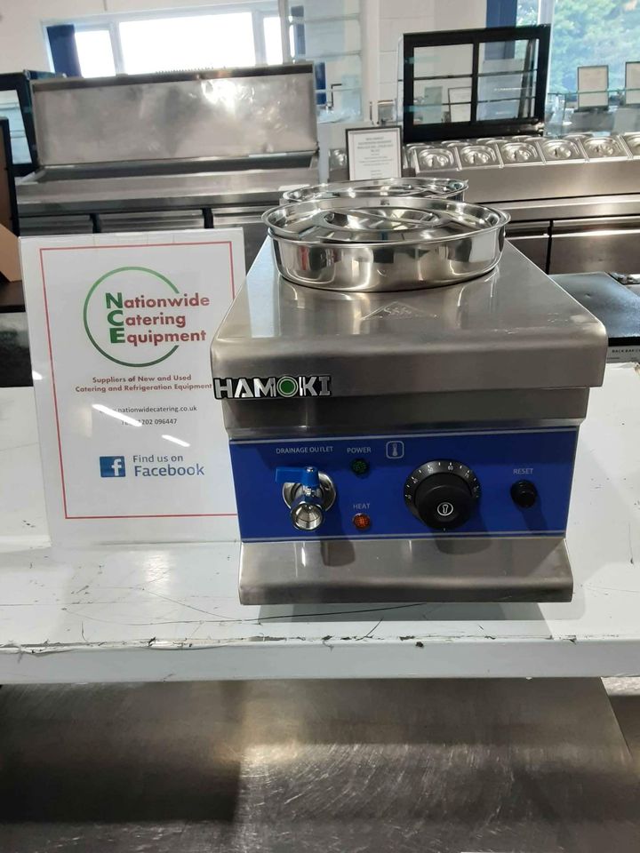 Hamoki Two 4L Round Pot Wet Bain Marie, 13amp Electric with Drain Tap, Model- BM-4X2 (NCE4283)