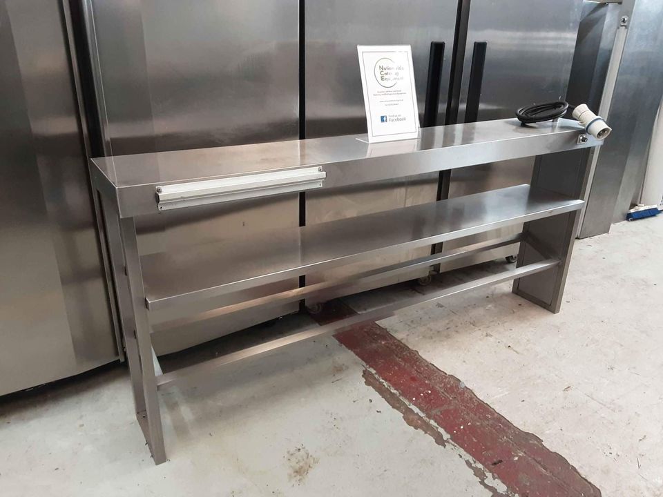 Stainless Steel Two Tier Gantry (One Tier Heated/One Tier Ambient Gastro Storage) 180cm