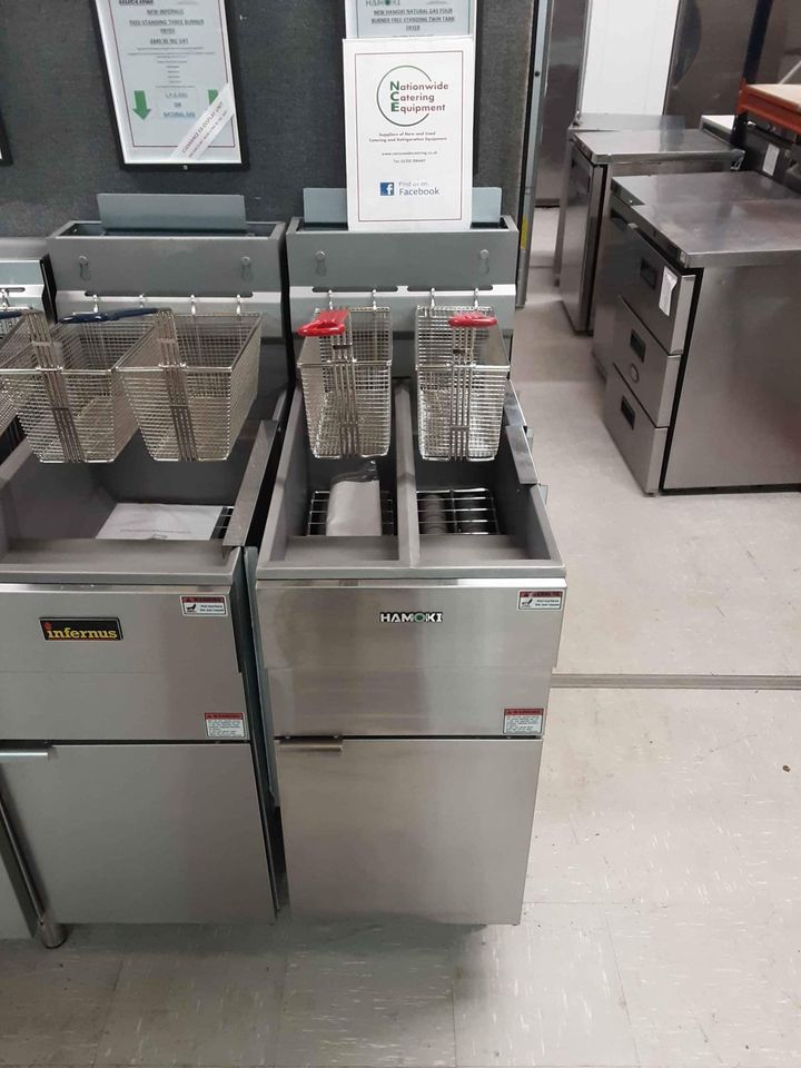 Hamoki Twin Tank Natural Gas Fryer, Four Burner, Model-GF120T (NCE4248)