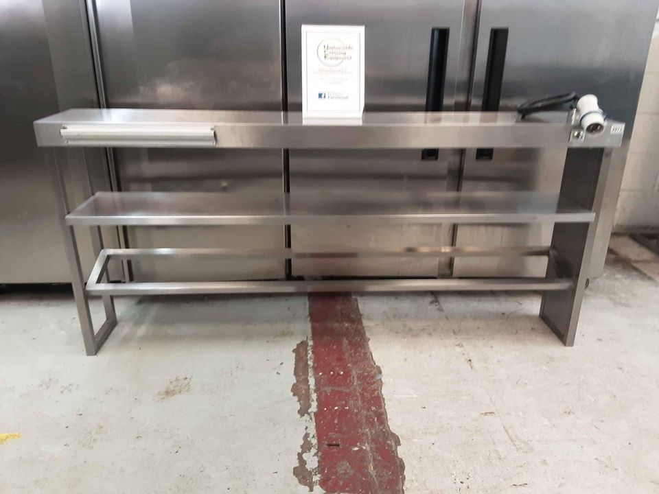 Stainless Steel Two Tier Gantry (One Tier Heated/One Tier Ambient Gastro Storage) 180cm