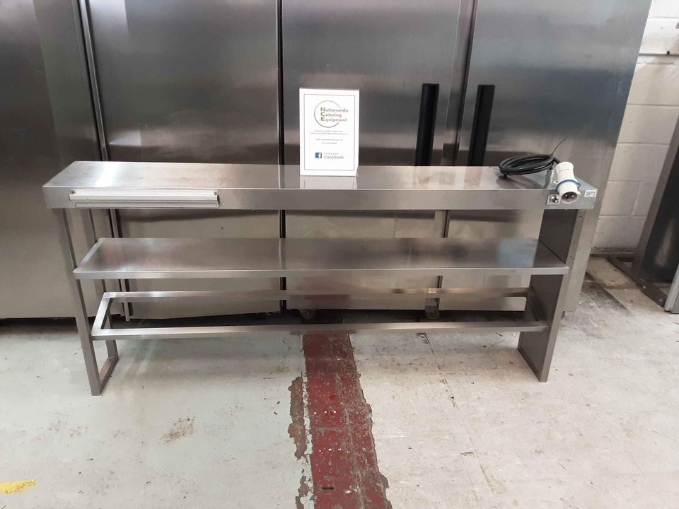 Stainless Steel Two Tier Gantry (One Tier Heated/One Tier Ambient Gastro Storage) 180cm