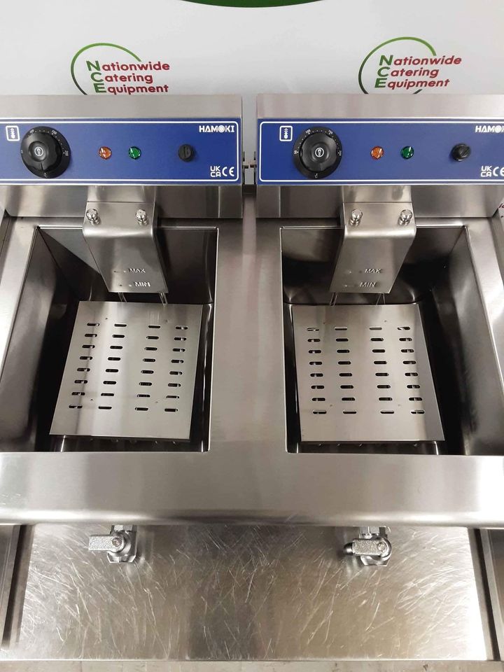 Hamoki Tabletop Tabletop Twin Tank Electric Fryer, 13amp, Model- EF-132V (NCE4275)