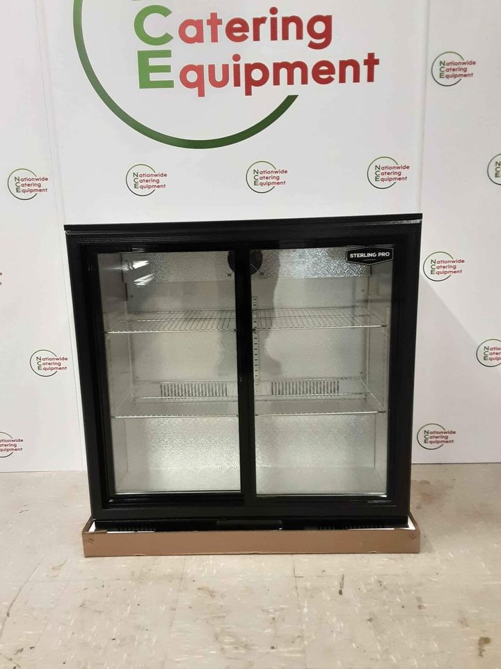 EX-DISPLAY CLEARANCE-Sterling Pro Two Sliding Door Bottle Cooler, Model-SP2HC-BS (NCE4620)