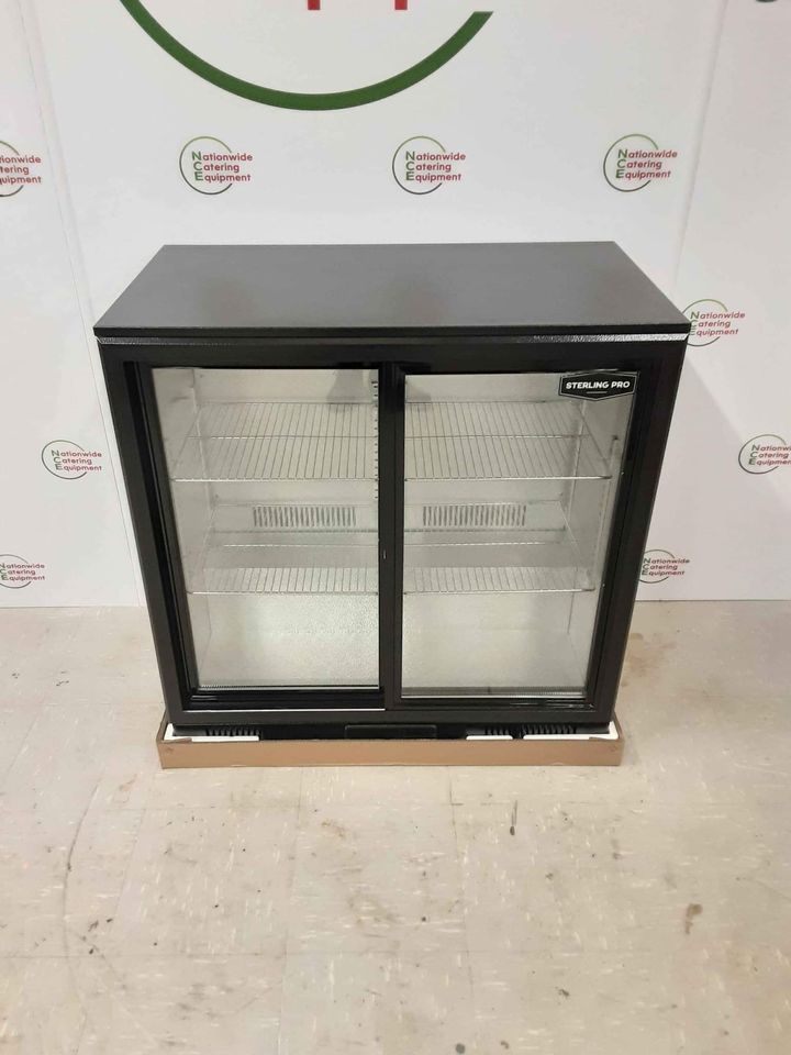 EX-DISPLAY CLEARANCE-Sterling Pro Two Sliding Door Bottle Cooler, Model-SP2HC-BS (NCE4620)