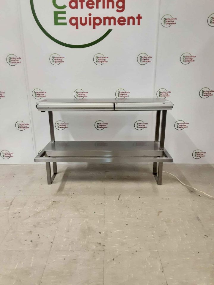 Stainless Steel Tabletop Two Tier Heated Gantry, 13amp, Gastronorm Storage, 105cm (NCE4607)