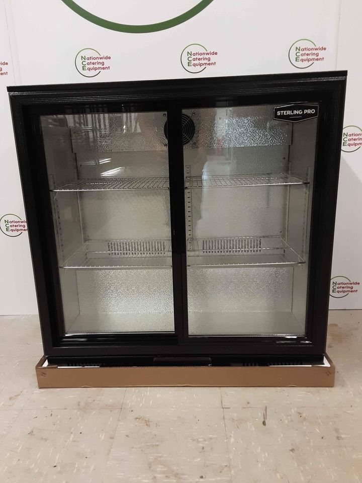 EX-DISPLAY CLEARANCE-Sterling Pro Two Sliding Door Bottle Cooler, Model-SP2HC-BS (NCE4620)