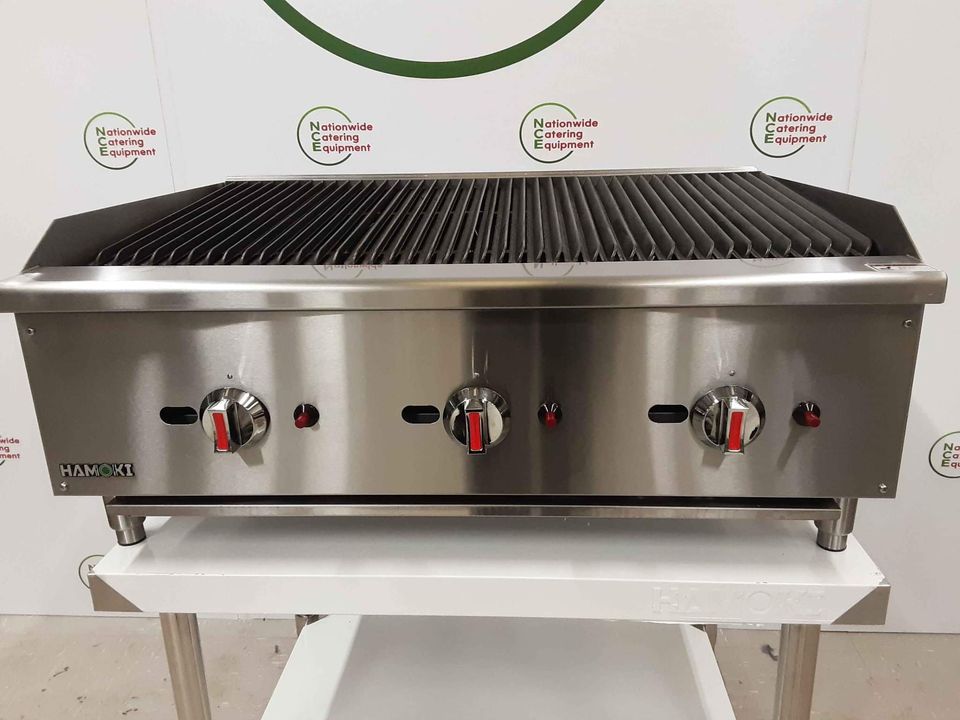 Hamoki 90cm Three Burner Tabletop Chargrill, Natural Gas, Model- ECB-36SX (NCE4369)