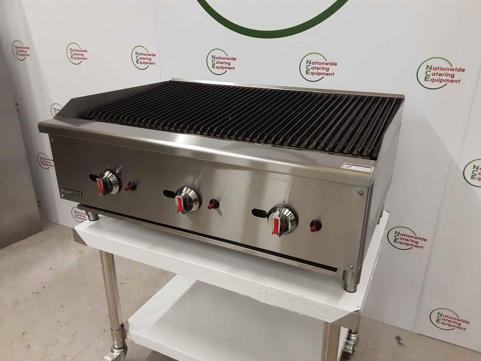 Hamoki 90cm Three Burner Tabletop Chargrill, Natural Gas, Model- ECB-36SX (NCE4369)
