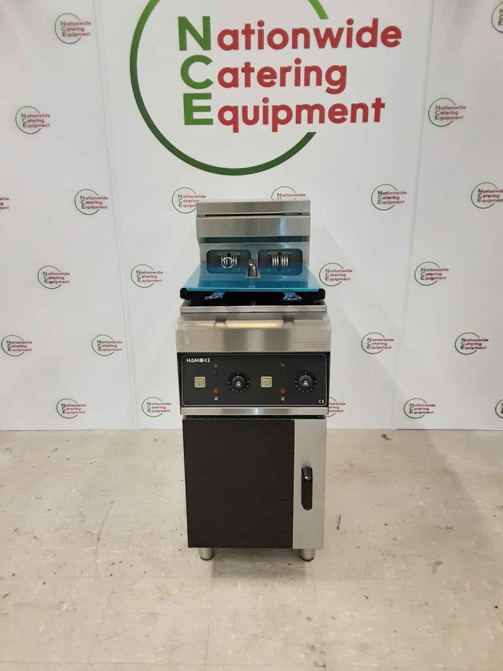 Hamoki Twin Tank Electric, Single Phase (2x32amp) Free-Standing Fryer, Model- DF-10L-2 (NCE4441)