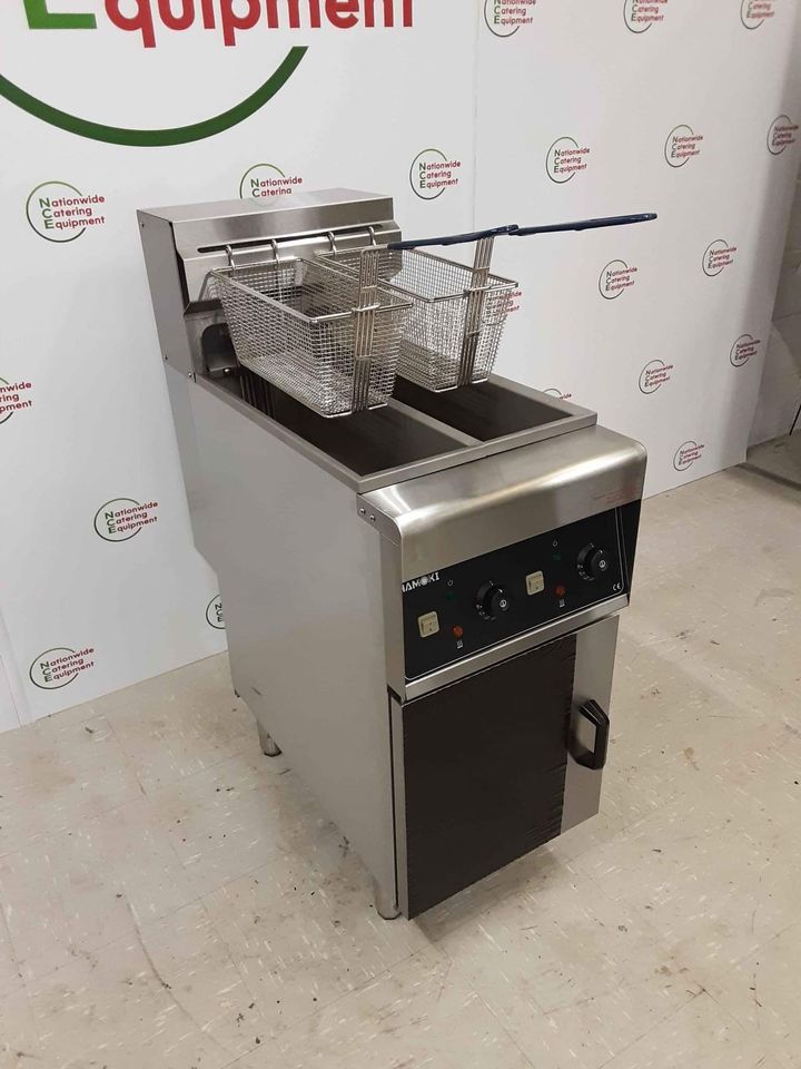 Hamoki Twin Tank Electric, Single Phase (2x32amp) Free-Standing Fryer, Model- DF-10L-2 (NCE4441)
