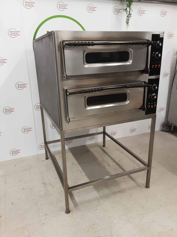 Prisma Twin Deck Electric Pizza Oven On Stand, Single Phase 63amp (NCE4745)